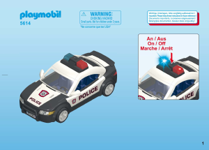Bruksanvisning Playmobil set 5614 Police Polisbil