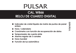 Manual de uso Pulsar P5A029X1 Regular Reloj de pulsera