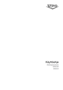 Käyttöohje UPO D63CX Astianpesukone