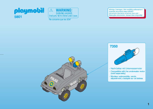 Manual de uso Playmobil set 5801 Police Vehículo anfibio blindado policía