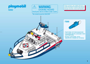Kullanım kılavuzu Playmobil set 6282 Police Tekne