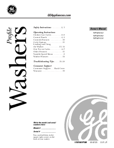 Handleiding GE WPSB8060B1CC Wasmachine