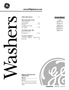 Handleiding GE S3600D0WW Wasmachine