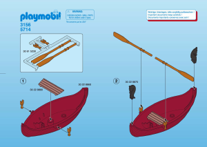 Handleiding Playmobil set 3156 Vikings Vikingboot