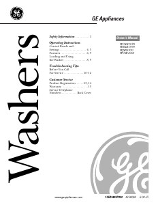 Handleiding GE WJSR1070A2WW Wasmachine