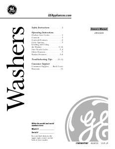 Handleiding GE EWA4000B1WW Wasmachine