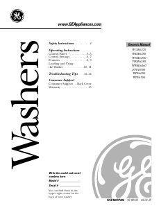 Handleiding GE WKSE6280B2WW Wasmachine