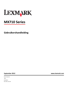 Handleiding Lexmark MX711de Multifunctional printer
