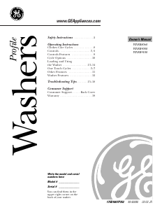 Manual GE WNSB8060B0CC Washing Machine