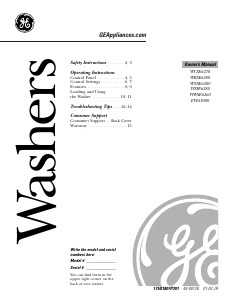 Handleiding GE WCSE6270B3CC Wasmachine