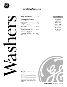 Handleiding GE WJSR2070B9WW Wasmachine