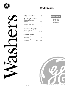 Handleiding GE WVSR1060D5WW Wasmachine
