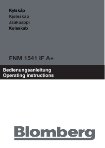 Bruksanvisning Blomberg FNM 1541 IF Kjøleskap