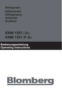 Mode d’emploi Blomberg KNM 1551 iF Réfrigérateur