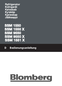 Bruksanvisning Blomberg SSM 1550 Kylskåp