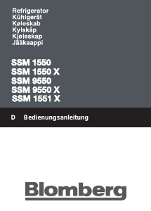 Brugsanvisning Blomberg SSM 9550 Køleskab