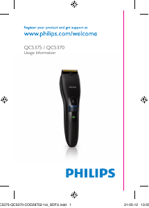 Bruksanvisning Philips QC5370 Hårklippare