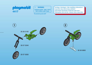 Bruksanvisning Playmobil set 4417 Sports Motorcyklist med skans