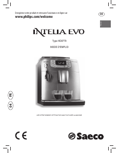 Mode d’emploi Saeco HD8779 Intelia Evo Cafetière