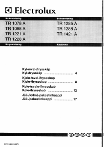 Bruksanvisning Electrolux TR1095S Kyl-frys