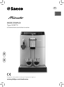 Mode d’emploi Saeco HD8772 Minuto Cafetière