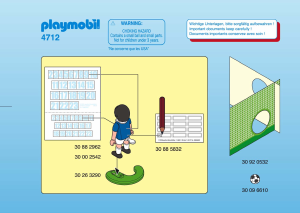 Bedienungsanleitung Playmobil set 4712 Sports Fussballspieler Italien