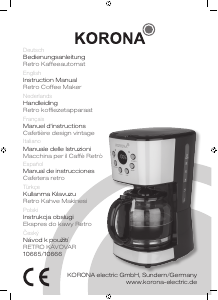 Kullanım kılavuzu Korona 10665 Kahve makinesi