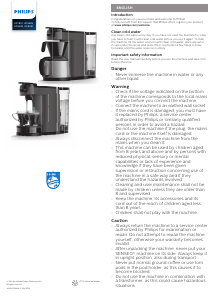 Bedienungsanleitung Philips HD7891 Senseo Kaffeemaschine
