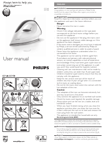 Εγχειρίδιο Philips GC150 Σίδερο
