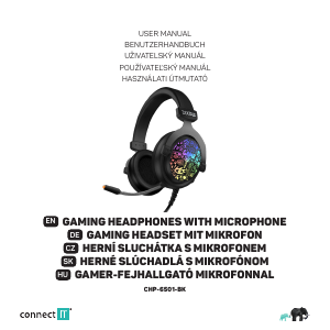 Használati útmutató Connect IT CHP-6501-BK Mikrofonos fejhallgató