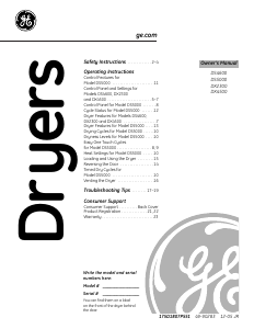 Handleiding GE DS4600EE1WW Wasdroger