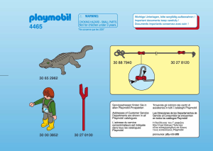 Mode d’emploi Playmobil set 4465 Zoo Soigneur d'animaux avec caïman