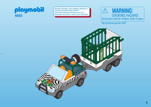Mode d’emploi Playmobil set 4855 Zoo Véhicule de zoo avec remorque