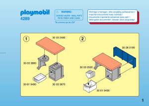 Mode d’emploi Playmobil set 4289 Modern House Bureau