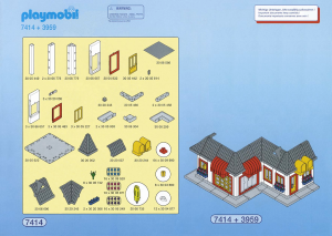 Handleiding Playmobil set 7414 Modern House Woonhuis aanvulling 2