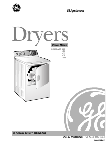 Manual GE DDC4500SHM Dryer