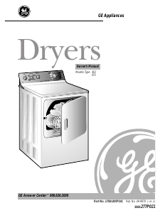 Handleiding GE DWSR473EV0WW Wasdroger