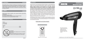 Manual NKS TS-634 Estrelas Secador de cabelo