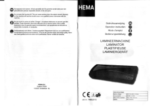 Bedienungsanleitung Hema 14882015 Laminiergerät