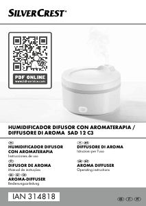 Manual de uso SilverCrest IAN 314818 Difusor de aroma
