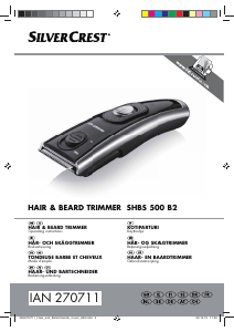 Bruksanvisning SilverCrest IAN 270711 Skäggtrimmer