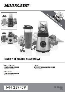 Manual SilverCrest IAN 289439 Blender