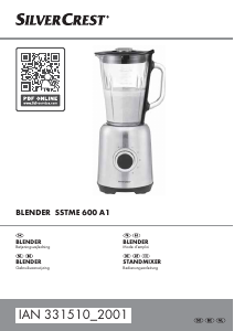 Brugsanvisning SilverCrest IAN 331510 Blender