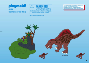 Handleiding Playmobil set 4174 Adventure Spinosaurus met babies
