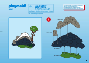 Manuale Playmobil set 4843 Adventure Postazione del cacciatore con serpente gigante