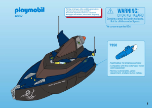 Manuale Playmobil set 4882 Adventure Yacht dei robo-gangaster corazzato