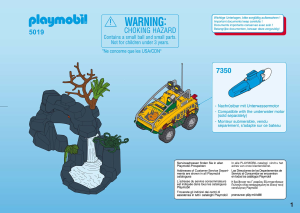 Mode d’emploi Playmobil set 5019 Adventure Dinosaures et véhicule amphibien