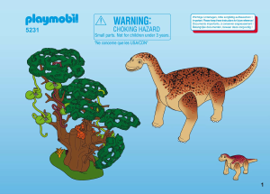 Manuale Playmobil set 5231 Adventure Brachiosauro con cucciolo