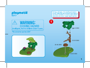 Bruksanvisning Playmobil set 6317 Accessories Tvättbjörn familj