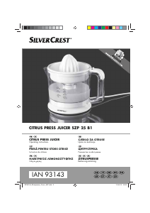 Priručnik SilverCrest IAN 93143 Sokovnik za citruse